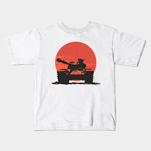 Main Battle Tank Sunset (Minimalist) (ww2) Kids T-Shirt